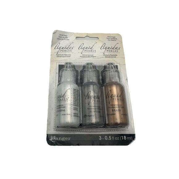 Liquid Pearls™ Pewter, White Opal And Brass 3 X 0.5oz - Picture 1 of 1